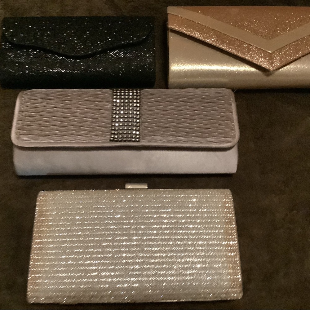 Chic Black and Gold Evening Clutch